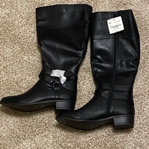 ANA Black fashion boots. Size 7